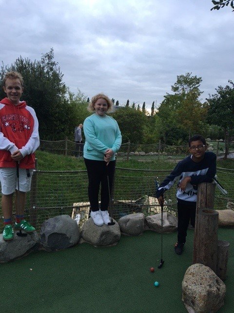 Vista's Children and Young People at Crazy Golf