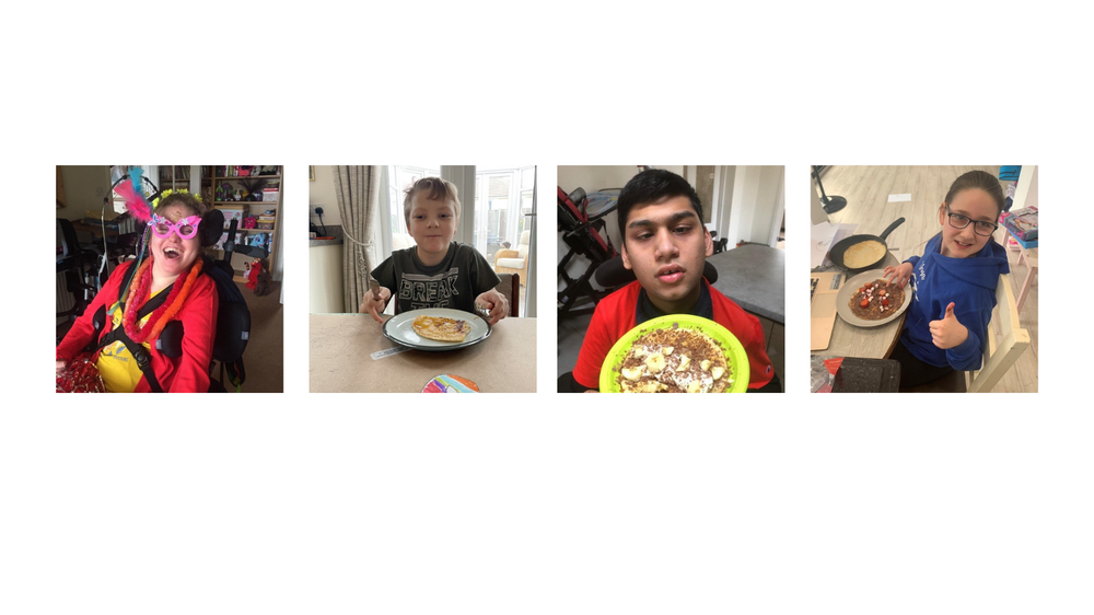 A collage of Vista's Children and Young People team taking part in activities during half term